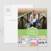 Unieke en speciale 80e verjaardag feestartikelen uitnodiging briefkaart (Voorkant / Achterkant)