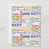 Unieke en speciale 85e verjaardag feestartikelen kaart (Achterkant)