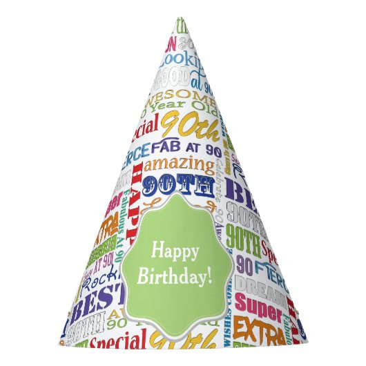Unieke en speciale cadeautjes van 90e verjaardag feesthoedjes (Voorkant)