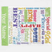 Unieke en speciale cadeautjes van 90e verjaardag fleece deken (Voorkant (Horizontaal))