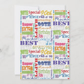 Unieke en speciale cadeautjes van 90e verjaardag kaart (Achterkant)