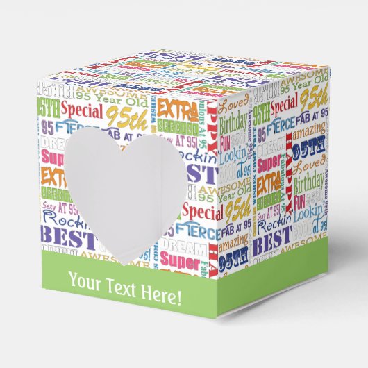 Unieke en speciale cadeautjes van 95e verjaardag bedankdoosjes (Voorkant Zijde)