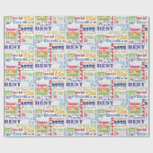 Unieke en speciale cadeautjes van 95e verjaardag cadeaupapier (Vlak)