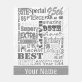 Unieke en speciale cadeautjes van 95e verjaardag fleece deken (Voorkant)