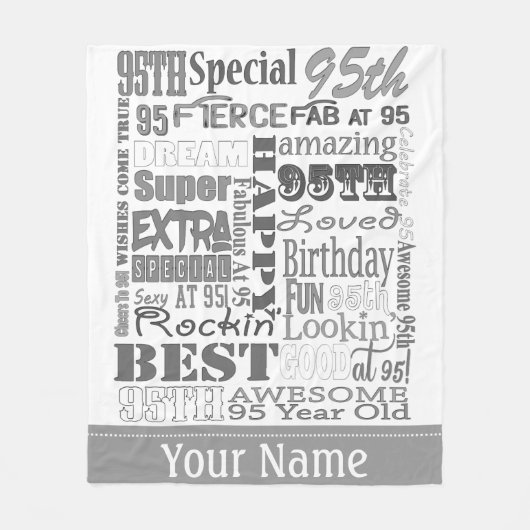 Unieke en speciale cadeautjes van 95e verjaardag fleece deken (Voorkant)