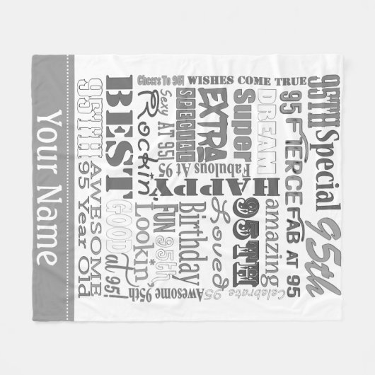 Unieke en speciale cadeautjes van 95e verjaardag fleece deken (Voorkant (Horizontaal))