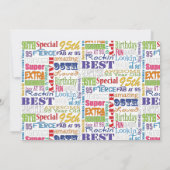 Unieke en speciale cadeautjes van 95e verjaardag kaart (Achterkant)