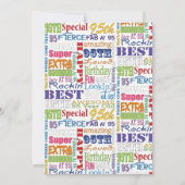 Unieke en speciale cadeautjes van 95e verjaardag kaart (Achterkant)