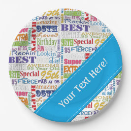 Unieke en speciale cadeautjes van 95e verjaardag papieren bordje