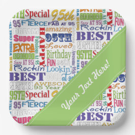 Unieke en speciale cadeautjes van 95e verjaardag papieren bordje
