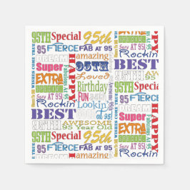 Unieke en speciale cadeautjes van 95e verjaardag servet