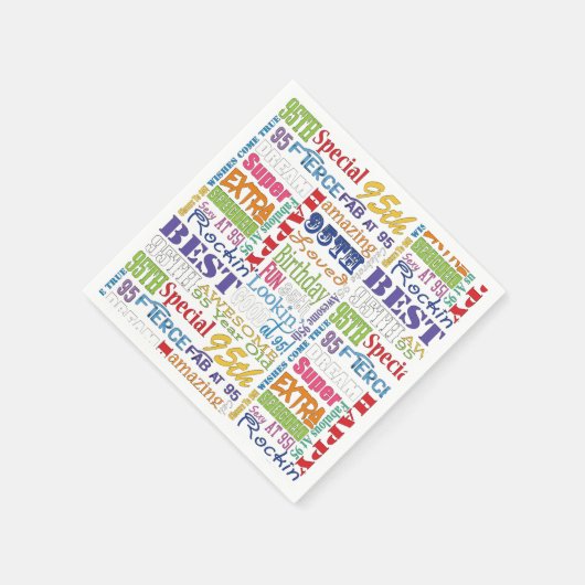 Unieke en speciale cadeautjes van 95e verjaardag servet (Hoek)