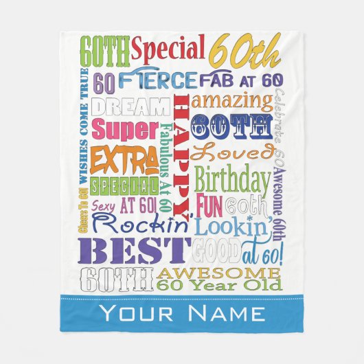 Unieke en speciale cadeautjes van de 60e verjaarda fleece deken (Voorkant)
