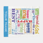 Unieke en speciale cadeautjes van de 60e verjaarda fleece deken (Voorkant (Horizontaal))