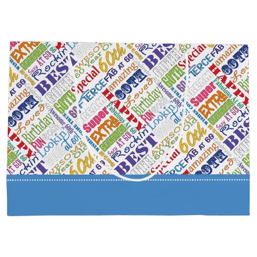 Unieke en speciale cadeautjes van de 60e verjaarda groot cadeauzakje (Achterkant)
