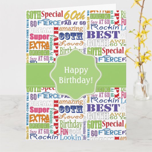 Unieke en speciale cadeautjes van de 60e verjaarda kaart (Gele Bloem)