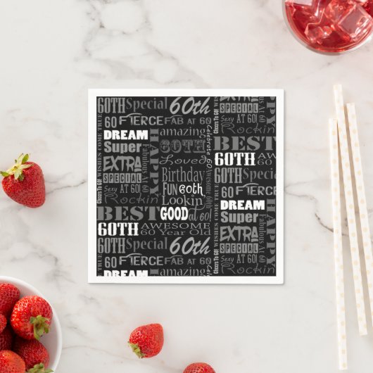 Unieke en speciale cadeautjes van de 60e verjaarda servet (Insitu)