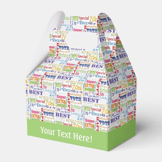 Unieke en speciale cadeautjes van de 70e verjaarda bedankdoosjes (Voorkant Zijde)