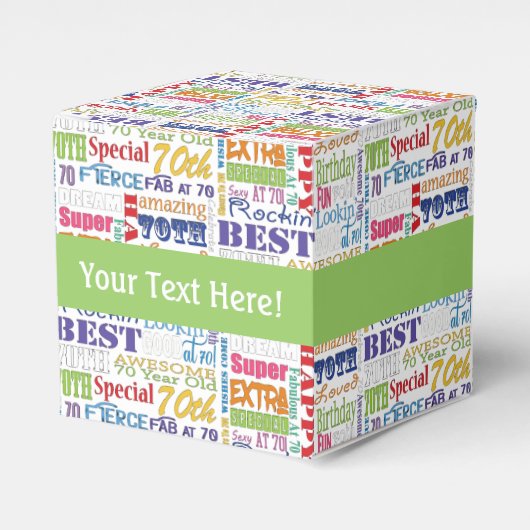 Unieke en speciale cadeautjes van de 70e verjaarda bedankdoosjes (Voorkant Zijde)