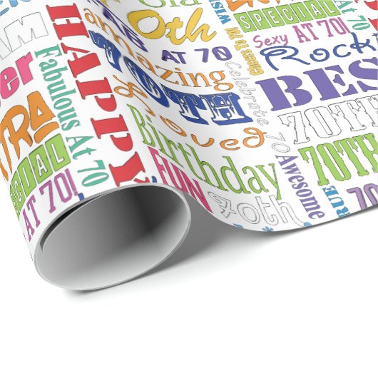 Unieke en speciale cadeautjes van de 70e verjaarda cadeaupapier (Rol Hoek)