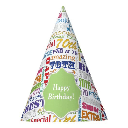 Unieke en speciale cadeautjes van de 70e verjaarda feesthoedjes (Voorkant)