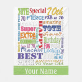 Unieke en speciale cadeautjes van de 70e verjaarda fleece deken (Voorkant)