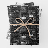 Unieke en speciale cadeautjes van de 70e verjaarda inpakpapier vel (In situ)