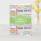 Unieke en speciale cadeautjes van de 70e verjaarda kaart (Gele Bloem)