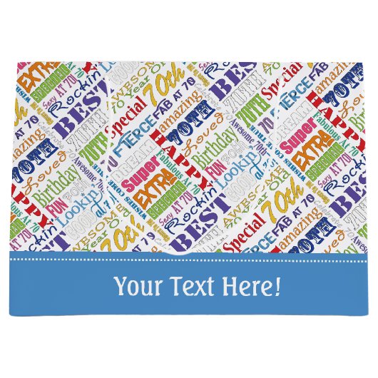 Unieke en speciale cadeautjes van de 70e verjaarda large cadeautasje (Voorkant)