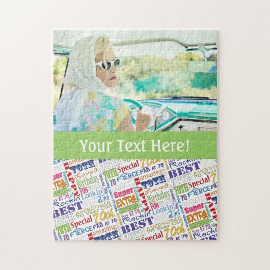 Unieke en speciale cadeautjes van de 70e verjaarda legpuzzel (Verticaal)