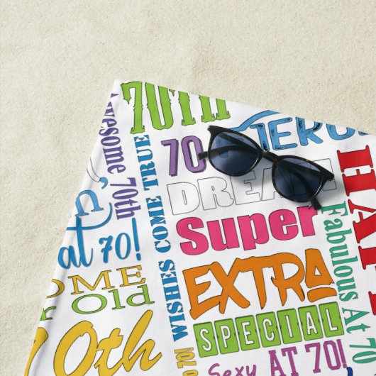 Unieke en speciale cadeautjes van de 70e verjaarda strandlaken (In situ)