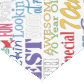 Unieke en speciale cadeautjes van de 70e verjaarda tafelkleed (Gekanteld)