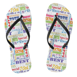 Unieke en speciale cadeautjes van de 70e verjaarda teenslippers