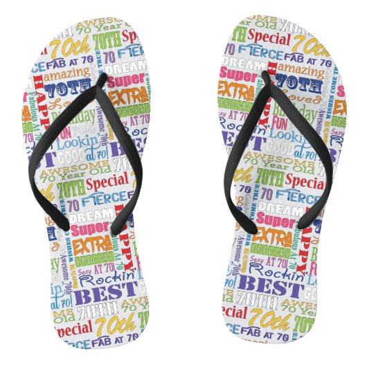 Unieke en speciale cadeautjes van de 70e verjaarda teenslippers (Voetbed)