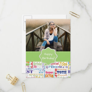 Unieke en speciale cadeautjes van de 70e verjaarda uitnodiging briefkaart