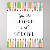 Unieke en speciale schoolklasloketkunst poster (Voorkant)