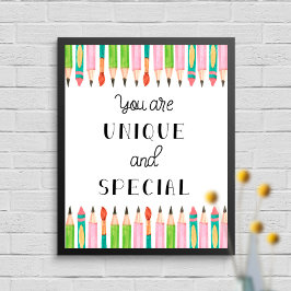 Unieke en speciale schoolklasloketkunst poster