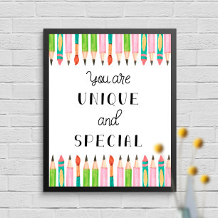 Unieke en speciale schoolklasloketkunst poster