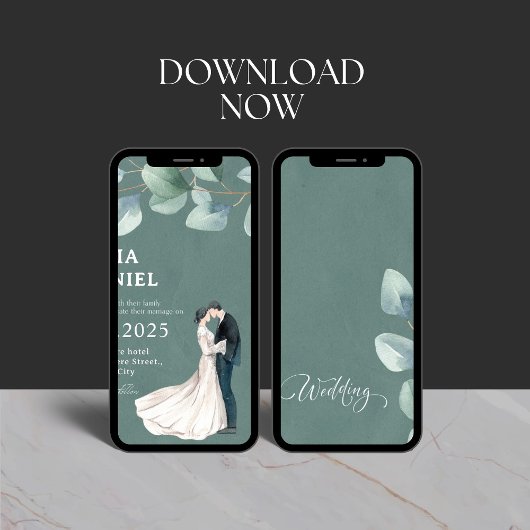 Unieke en stijlvolle huwelijksuitnodiging kaart