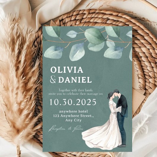 Unieke en stijlvolle huwelijksuitnodiging kaart