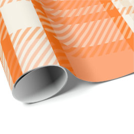 Unieke en Stunning Oranje en Crème Kleurcombinatie Cadeaupapier