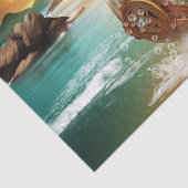 Unieke en verbazingwekkende fles met schip tissuepapier (Detail)