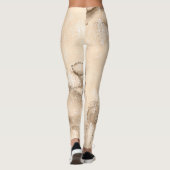 Unieke Ephemera Print One-of-a-Kind Vrouwen Mode Leggings (Achterkant)