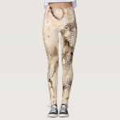Unieke Ephemera Print One-of-a-Kind Vrouwen Mode Leggings (Voorkant)