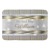 Unieke esthetische gouden zilveren stijlvolle brui badmat (Voorkant)