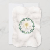 Unieke Eucalyptus Krans Gouden Kruis Heilige Commu Kaart (Achterkant)