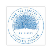 Unieke Ex Libris | Peacock | Boek Zelfinktende Stempel (Design)