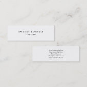 Unieke, exclusieve, witte, speciale mini visitekaartje (Voorkant / Achterkant)