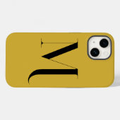 Unieke extra grote monogramprint M goud Case-Mate iPhone Case (Achterkant (horizontaal))