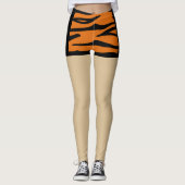 Unieke fake shorts met rits Dierlijke Cheetah Leggings (Voorkant)